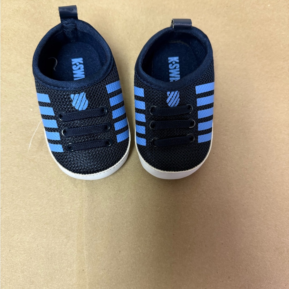 Kids Blue and Black Shoes